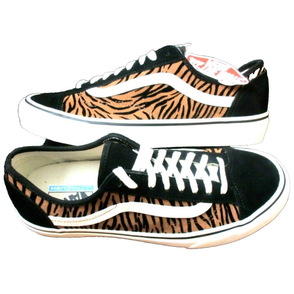 Vans Women's Style 36 Decon Sf Animal Stripes shoes Black Marshmallow Sizes NEW